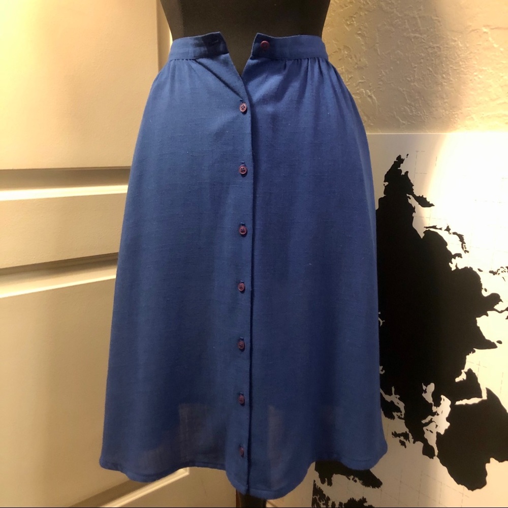 Vintage 70s/80s Lloyd Williams Linen-Look Midi